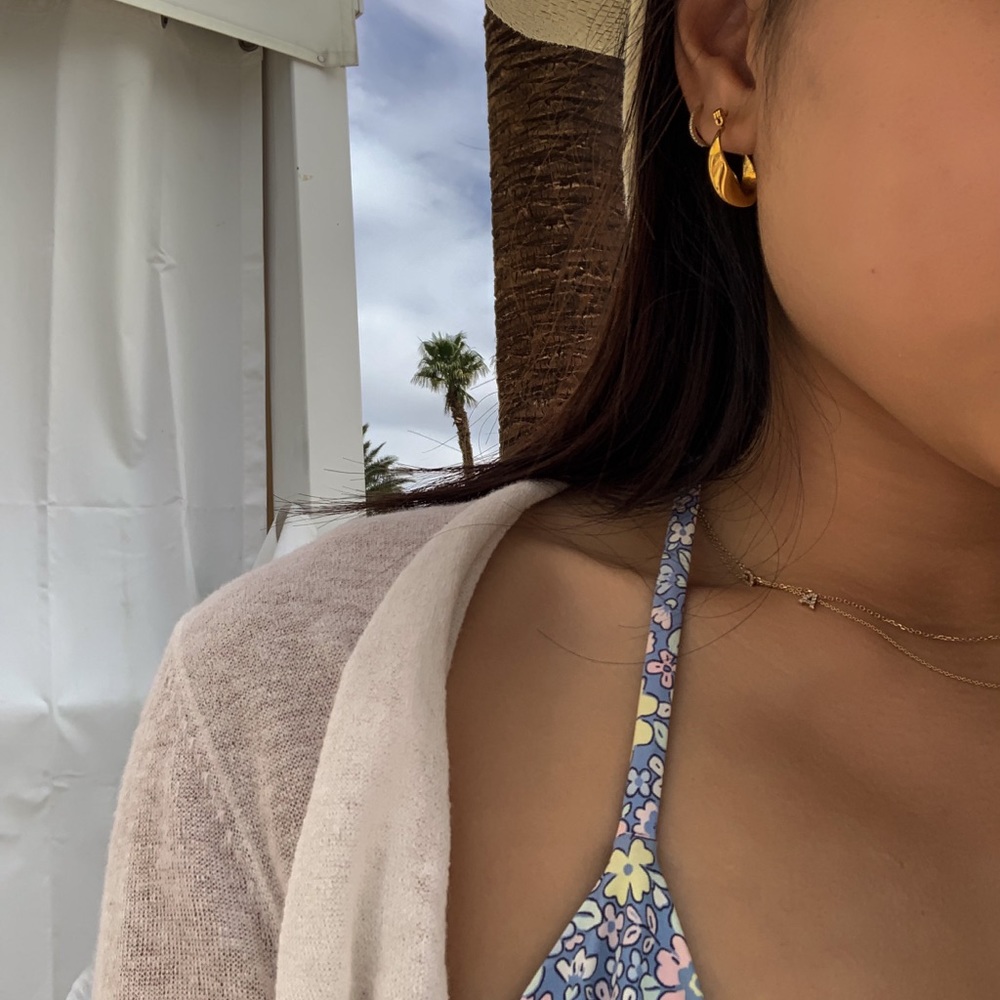 18k gold stainless steel Leah earrings